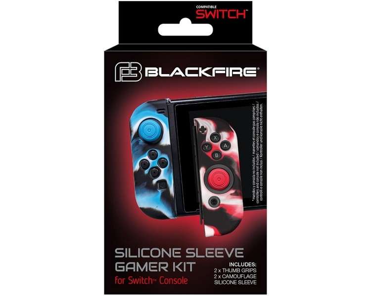 BLACKFIRE SILICONE SLEEVE GAMER KIT 2 THUMB+ 2 SILICONE SLEEVE (CAMUFLAJE ) (OLED)