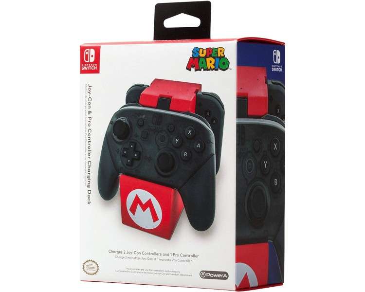 POWER A JOY-CON & PRO CONTROLLER CHARGING DOCK SUPER MARIO EDITON