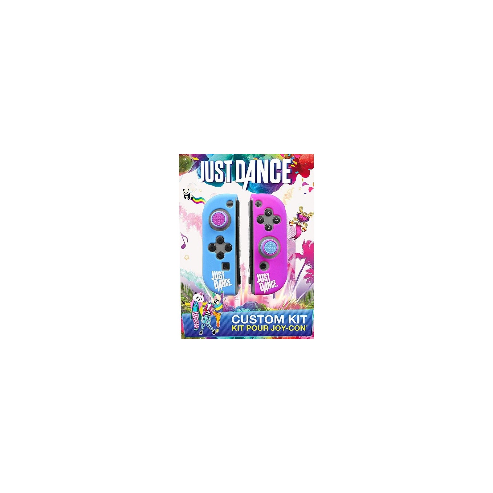 SUBSONIC JUST DANCE CUSTOM KIT POUR JOY-CON (2 FUNDAS SILICONA + 2 GRIPS)