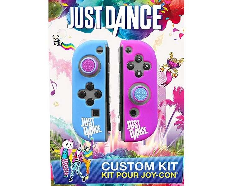 SUBSONIC JUST DANCE CUSTOM KIT POUR JOY-CON (2 FUNDAS SILICONA + 2 GRIPS)