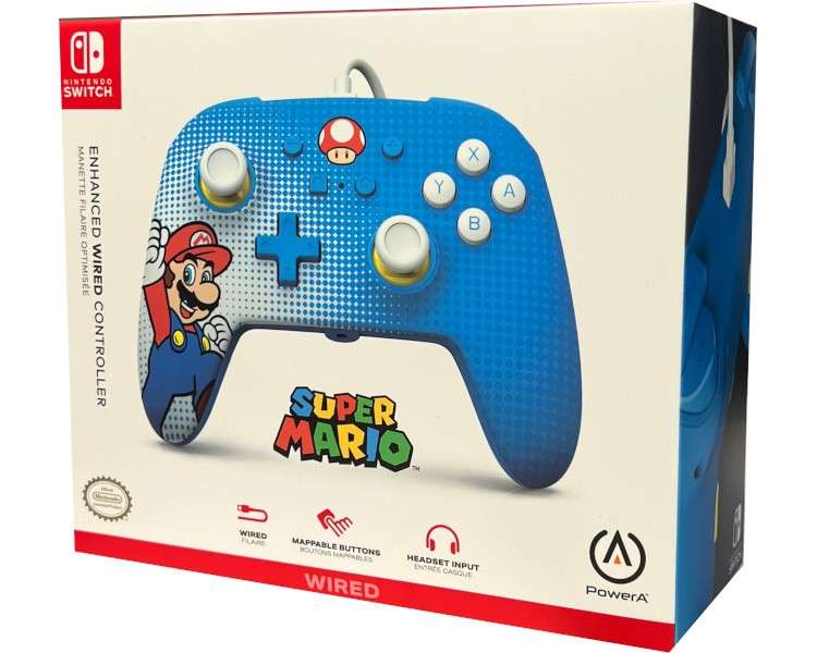 POWER A ENHANCED WIRED CONTROLLER SUPER MARIO POP ART