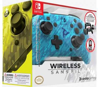 PDP FACEOFF WIRELESS DELUXE CONTROLLER SANS FIL BLUE (AZUL)