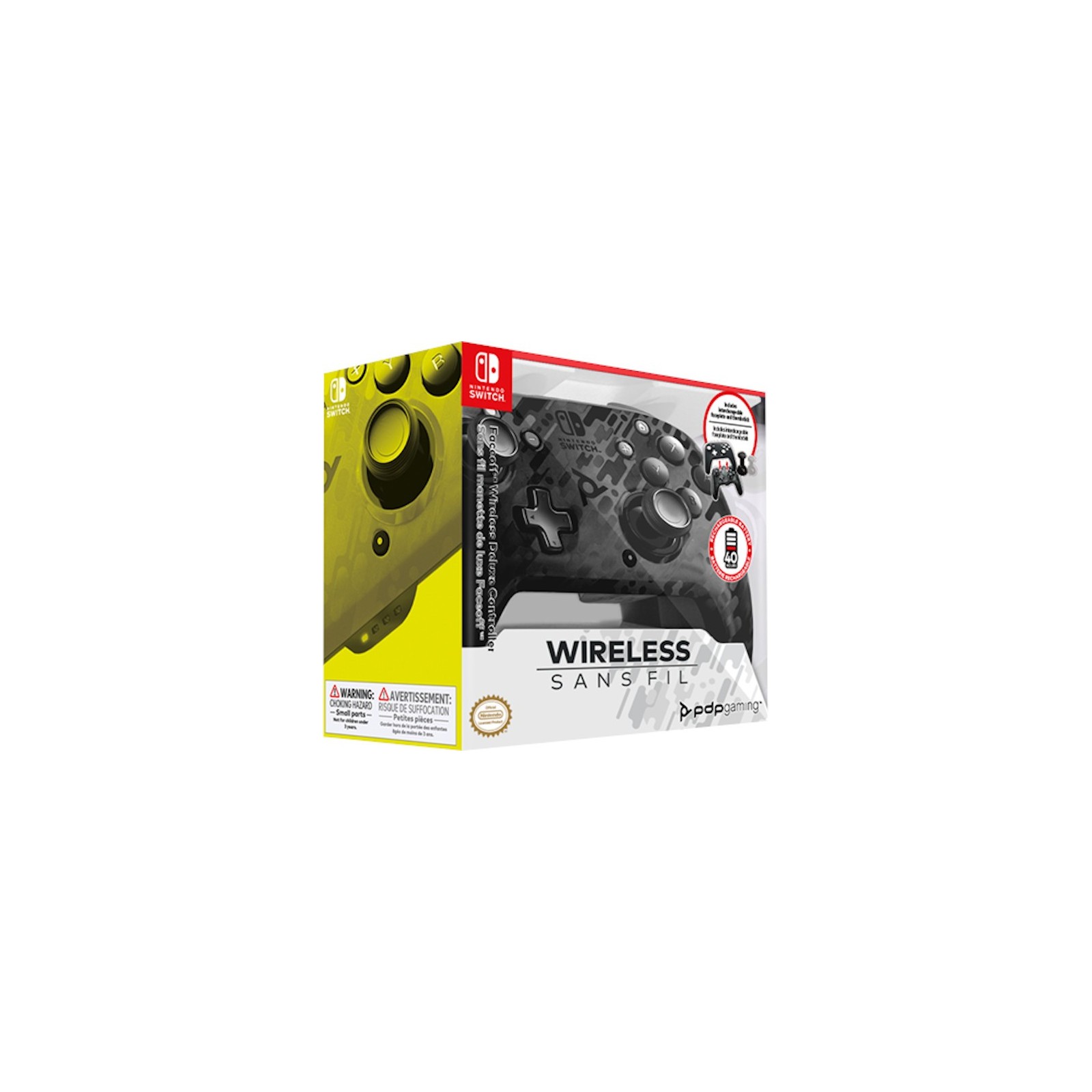 PDP FACEOFF WIRELESS DELUXE CONTROLLER BLACK CAMO (SWITCH/LITE)