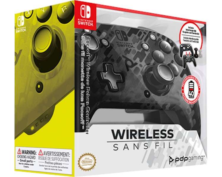 PDP FACEOFF WIRELESS DELUXE CONTROLLER BLACK CAMO (SWITCH/LITE)