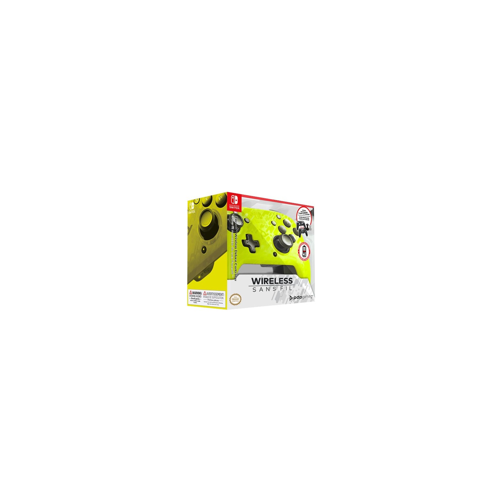 PDP FACEOFF WIRELESS DELUXE CONTROLLER YELLOW CAMO (SWITCH/LITE)