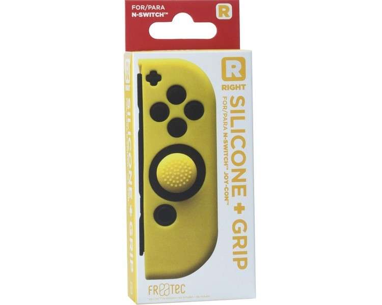 FR-TEC SILICONE + GRIP FOR JOY-CON DERECHO (LET) AMARILLO