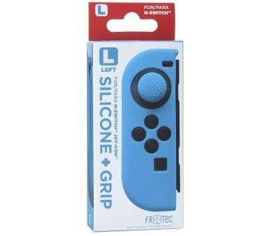 FR-TEC SILICONE + GRIP FOR JOY-CON IZQUIERDO (LET) AZUL