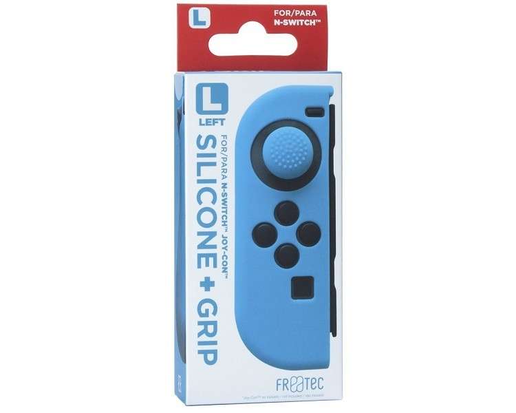 FR-TEC SILICONE + GRIP FOR JOY-CON IZQUIERDO (LET) AZUL