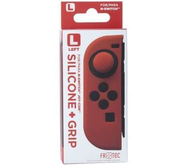 FR-TEC  SILICONE + GRIP FOR JOY-CON IZQUIERDO (LEFT) ROJO