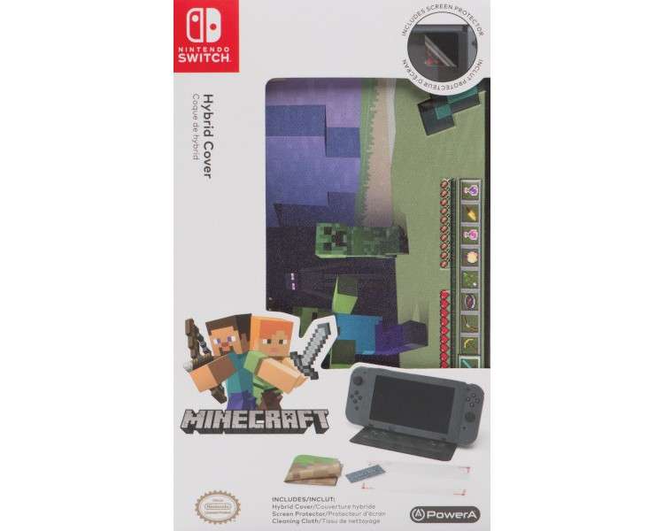 POWER A HYBRID COVER MINECRAFT (INCLUYE SCREEN PROTECTOR)