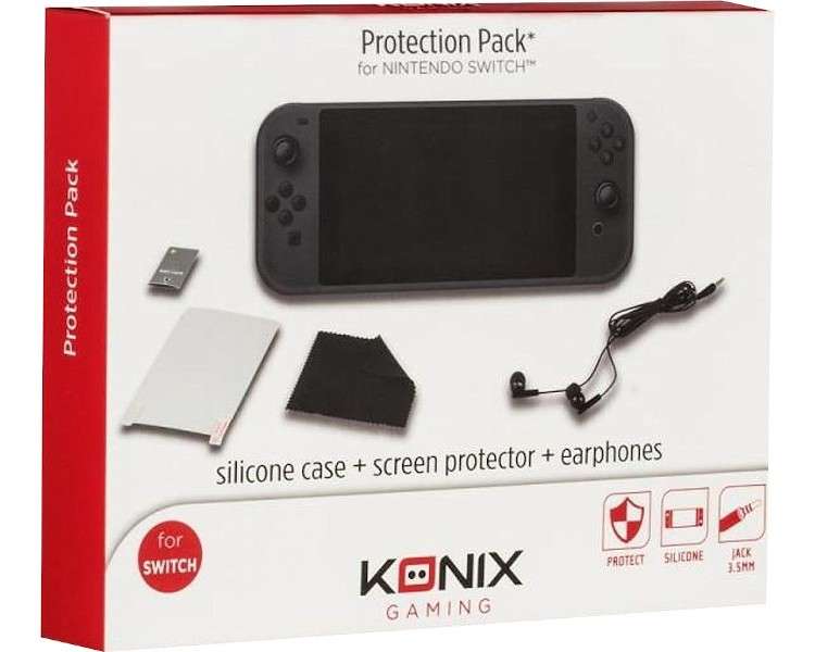 KONIX PROTECTION PACK (SILICON CASE+SCREEN PROTECTOR+EARPHONES)