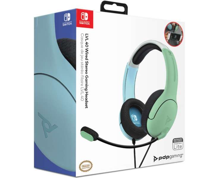 PDP LVL 40 WIRED STEREO GAMING HEADSET BLUE/GREEN (AZUL/VERDE)