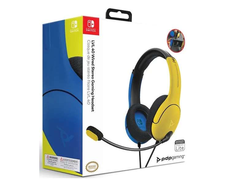 PDP LVL 40 WIRED STEREO GAMING HEADSETYELLOW/BLUE(AMARILLO/AZUL)LITE