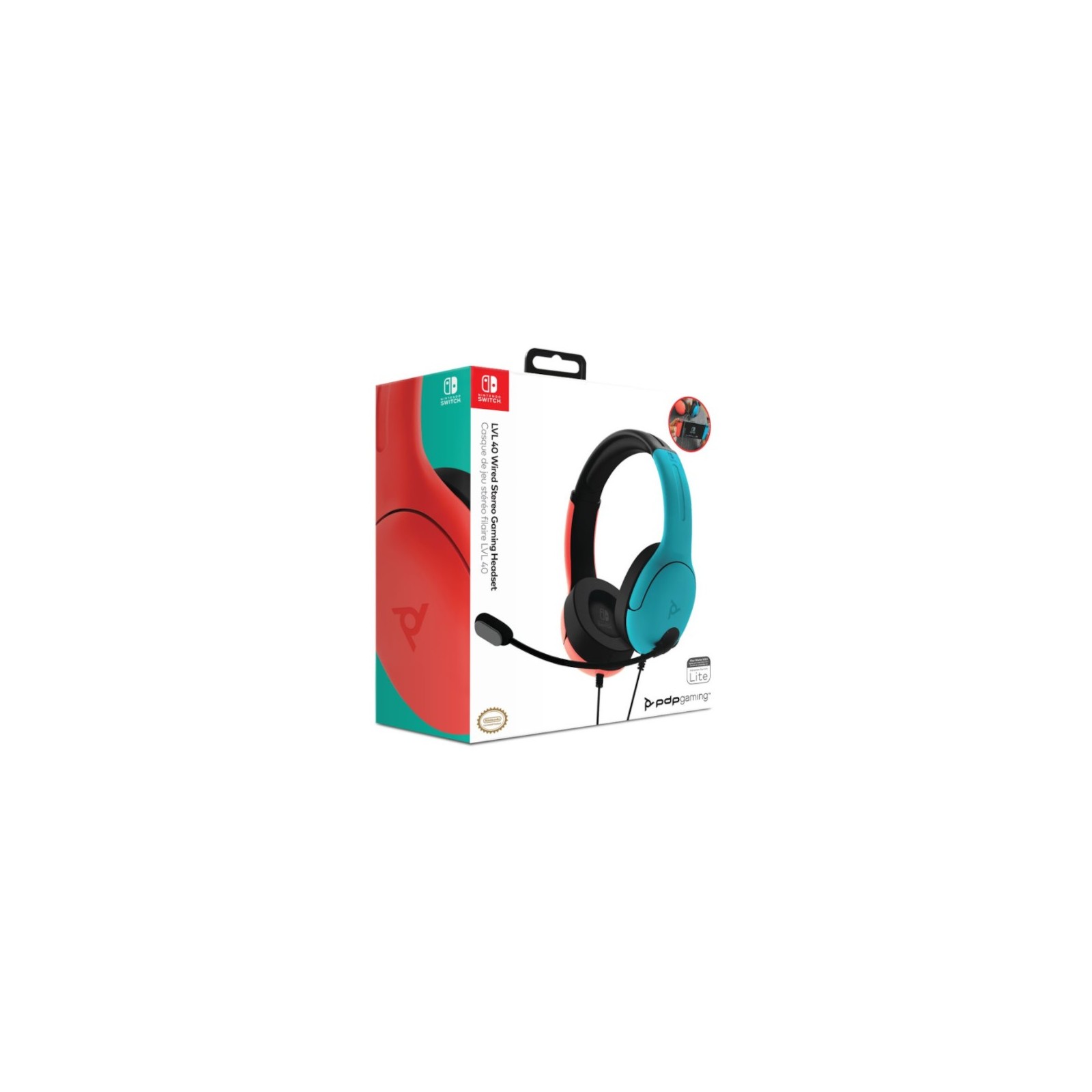 PDP LVL 40 WIRED STEREO GAMING HEADSET BLUE/ RED (AZUL/ROJO) (SWITCH/LITE)