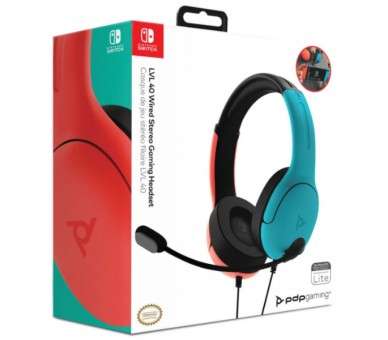 PDP LVL 40 WIRED STEREO GAMING HEADSET BLUE/ RED (AZUL/ROJO) (SWITCH/LITE)