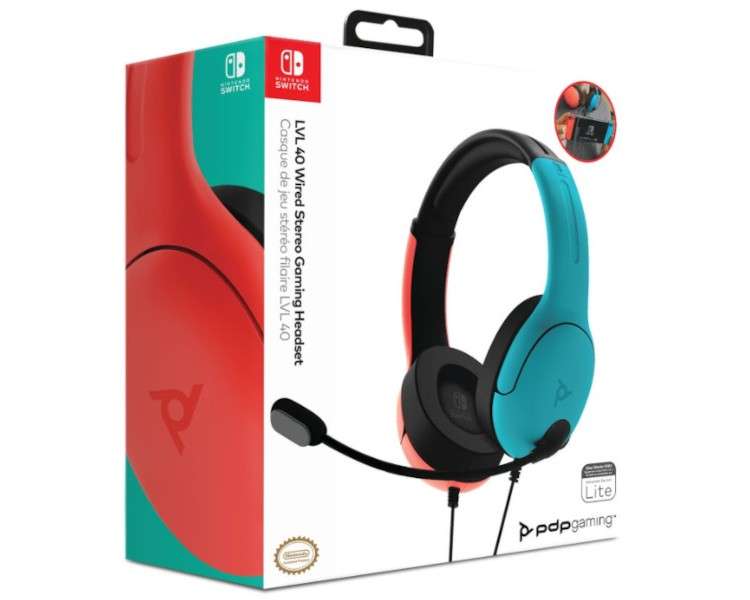 PDP LVL 40 WIRED STEREO GAMING HEADSET BLUE/ RED (AZUL/ROJO) (SWITCH/LITE)