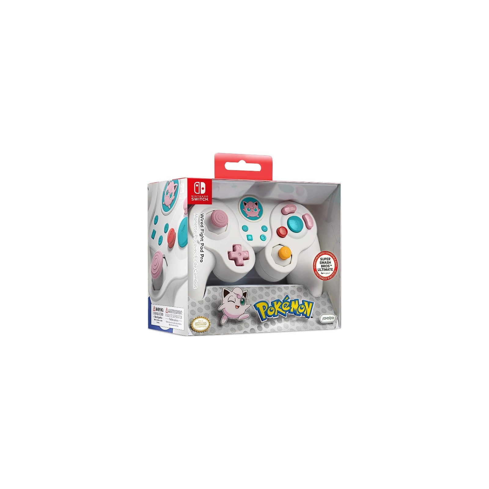 PDP WIRED FIGT PAD PRO BLANCO EDICION JIGGLYPUFF