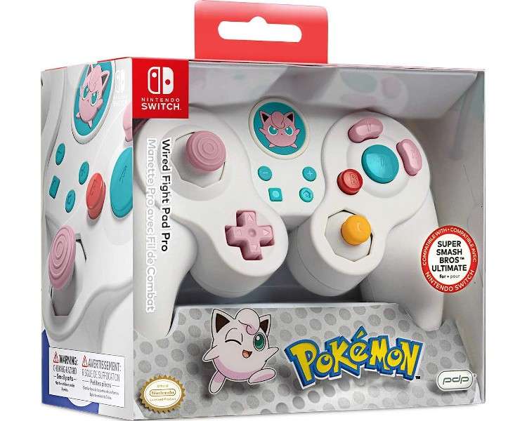 PDP WIRED FIGT PAD PRO BLANCO EDICION JIGGLYPUFF