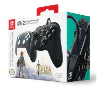 PDP FACEOFF DELUXE WIRED PRO CONTROLLER THE LEGEND OF ZELDA:BREATH OF WILD