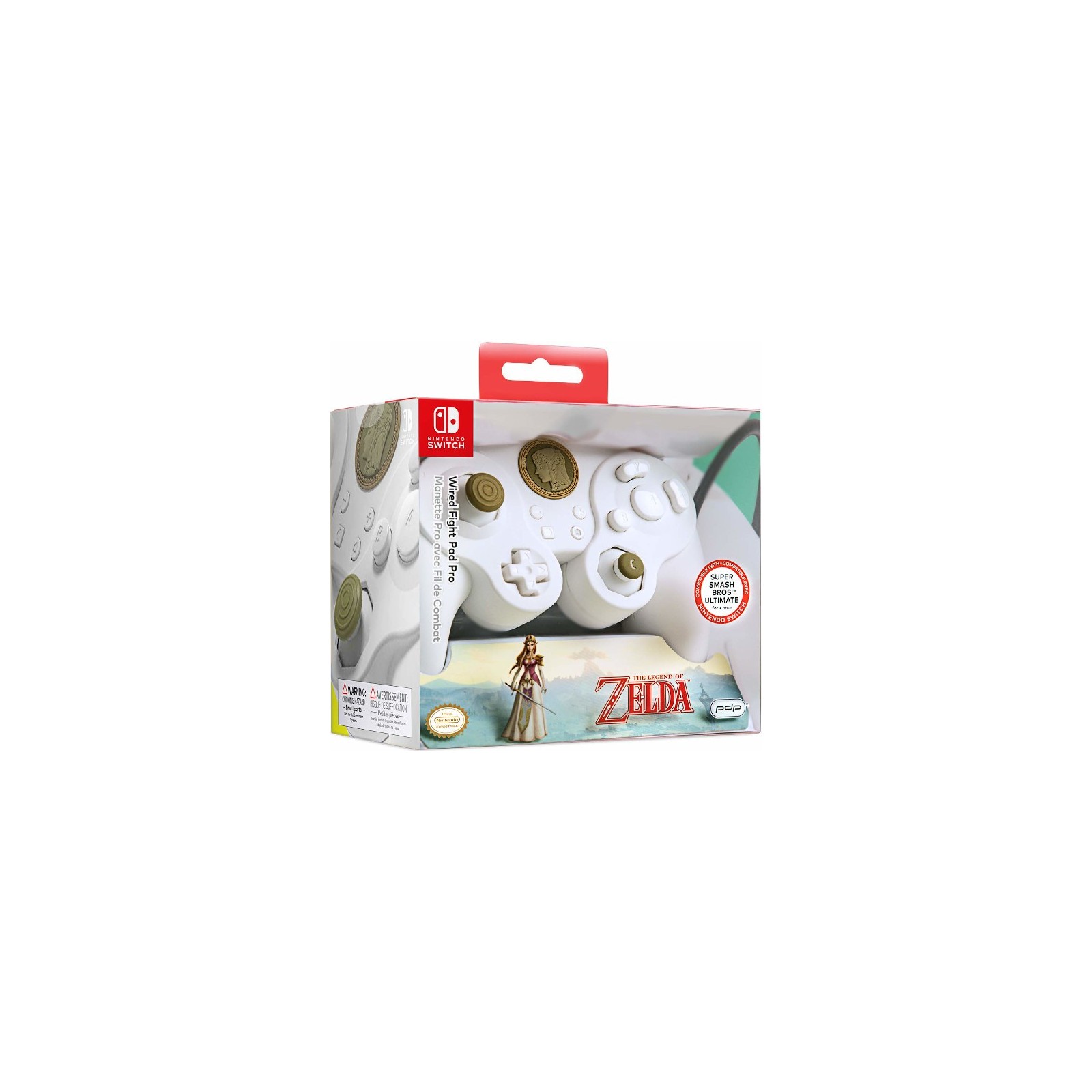 PDP WIRED FIGHT PAD PRO THE LEGEND OF ZELDA (LINK) BLANCO