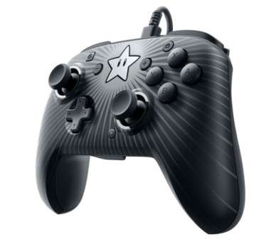 PDP FACEOFF WIRED PRO CONTROLLER SUPER MARIO NEGRO ESTRELLA (OFICIAL)