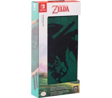 POWER A PROTECTION KIT VERDE THE LEGEND OF ZELDA (FUNDA/GAMUZA/PROTECTOR)