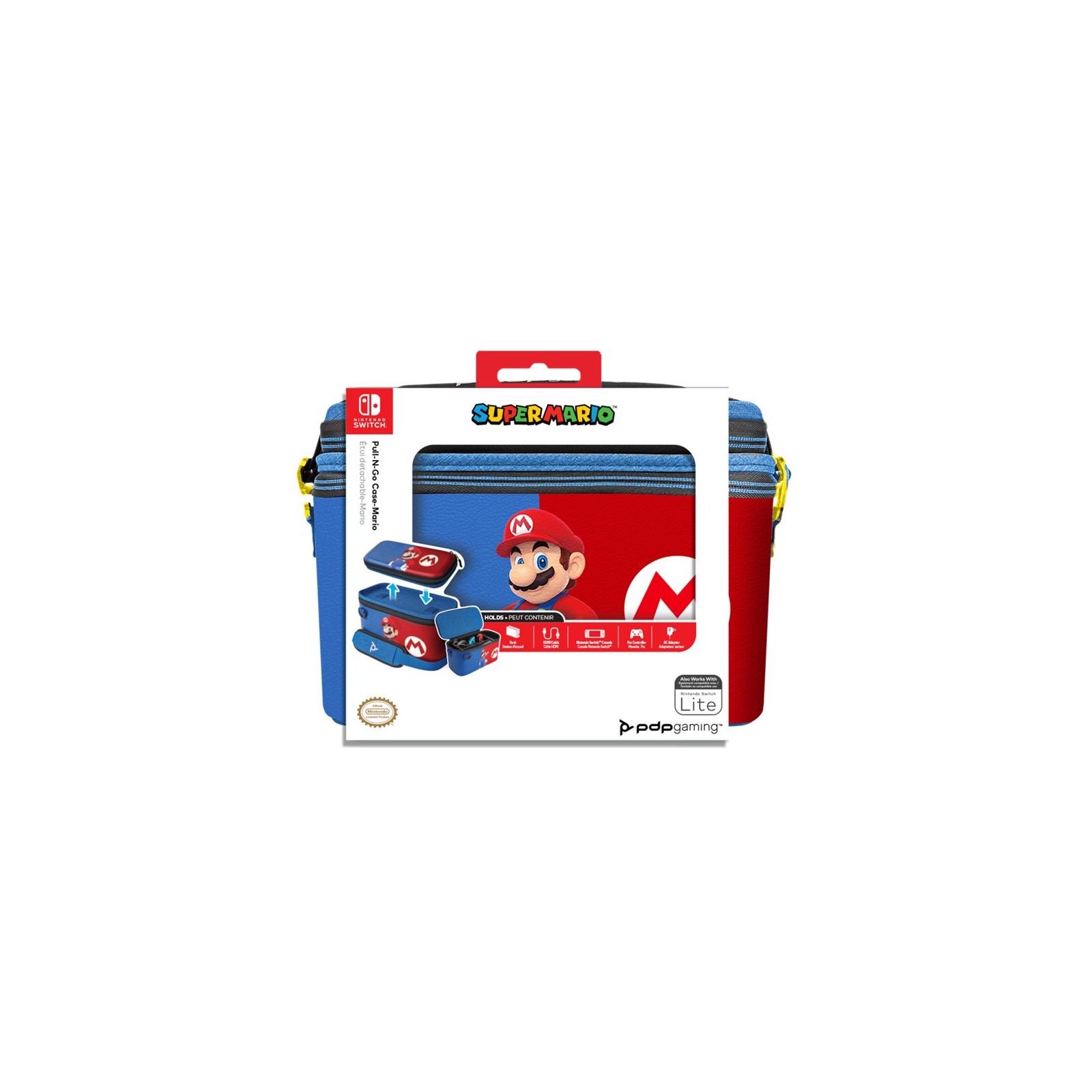 PDP PULL-N-GO CASE SUPER MARIO (MARIO AZUL Y ROJO) (LITE)