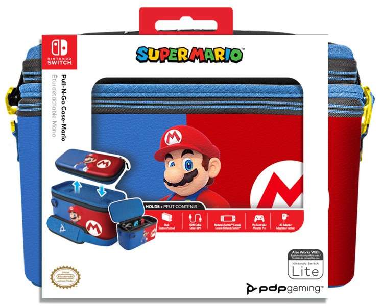 PDP PULL-N-GO CASE SUPER MARIO (MARIO AZUL Y ROJO) (LITE)