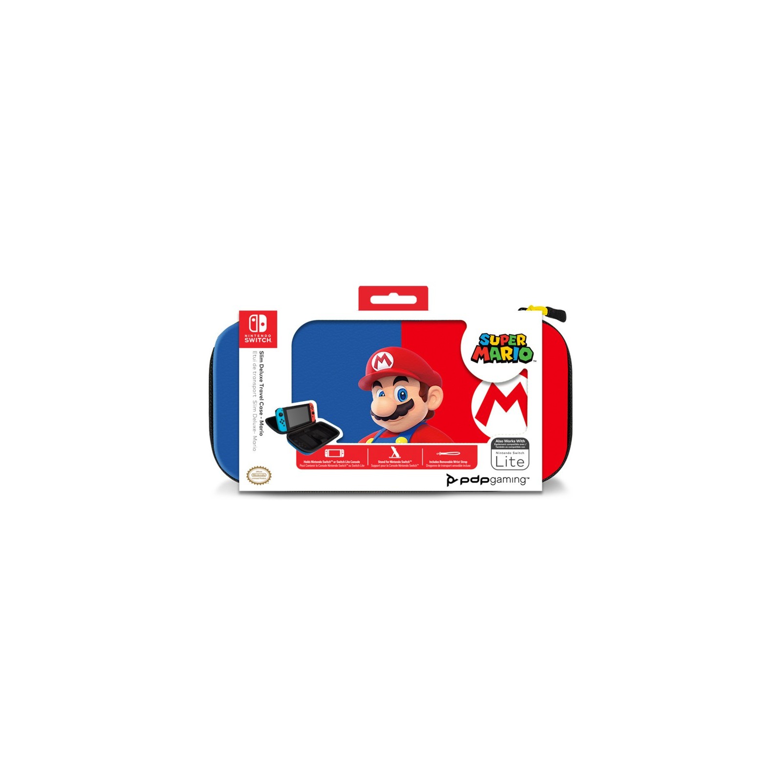 PDP SLIM DELUXE TRAVEL CASE SUPER MARIO (AZUL/ROJO) (LITE)