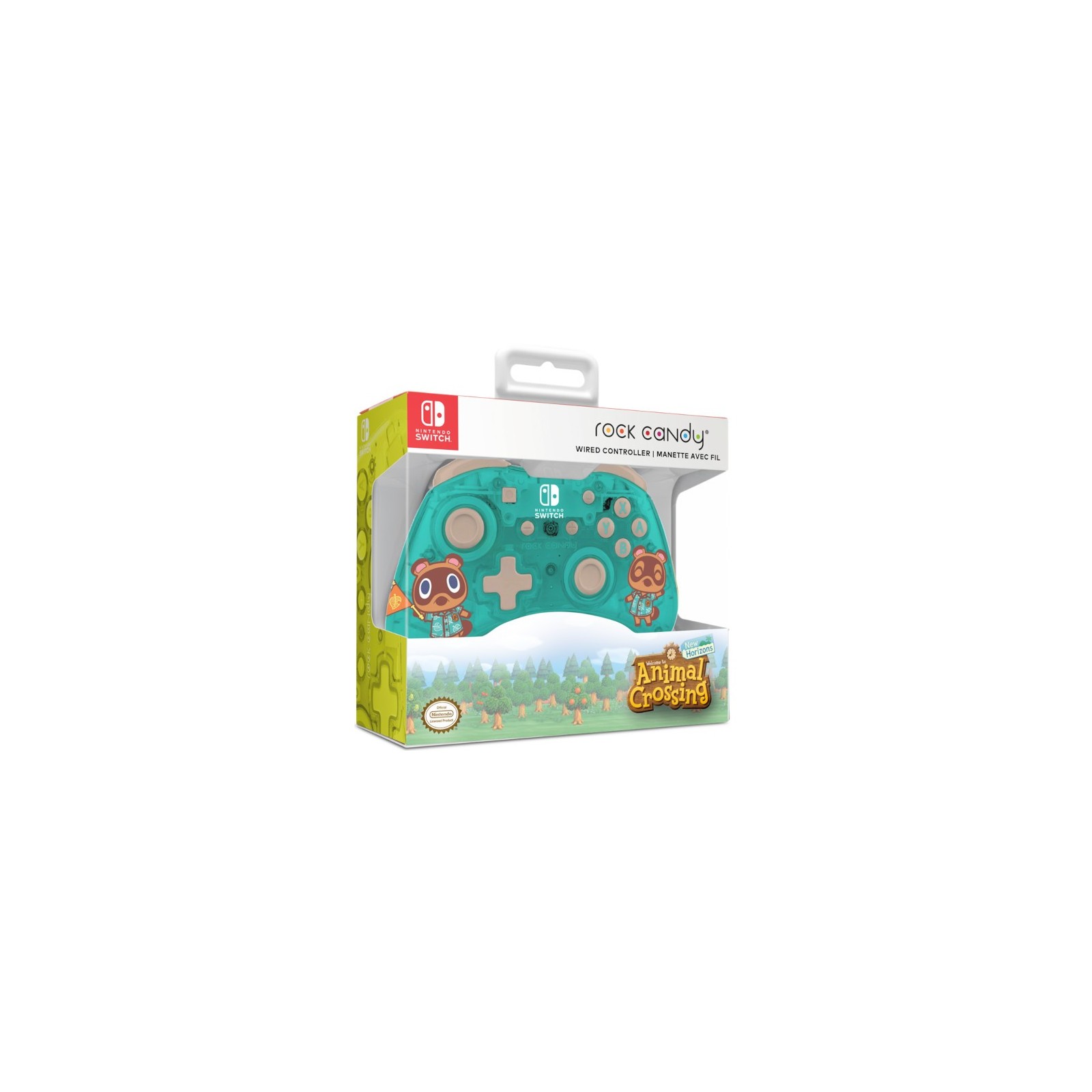 ROCK CANDY WIRED CONTROLLER ANIMAL CROSSING NEW HORIZONS BLUE (AZUL)