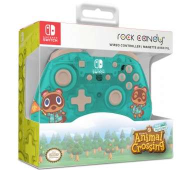 ROCK CANDY WIRED CONTROLLER ANIMAL CROSSING NEW HORIZONS BLUE (AZUL)