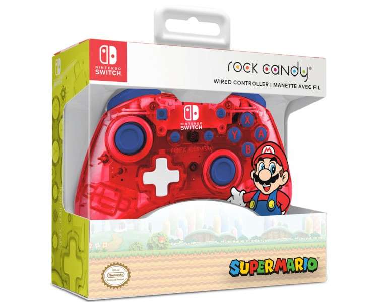 PDP ROCK CANDY WIRED CONTROLLER SUPER MARIO RED (ROJO/MARIO)