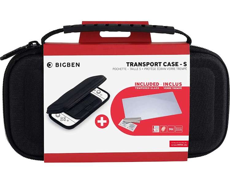 BIGBEN TRANSPORT CASE-S BLACK (NEGRO) FUNDA + CRISTAL TEMPLADO (LITE)