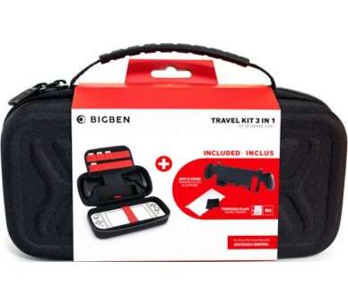 BIGBEN TRAVEL KIT 3 EN 1 (SOPORTE CON AGARRES/FUNDA/CRISTAL TEMPLADO)