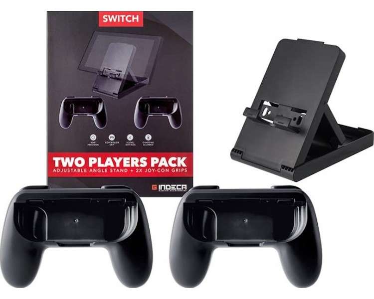 INDECA TWO PLAYER PACK (ADJUSTABLE ANGLE STAND + 2X JOY-CON GRIPS)