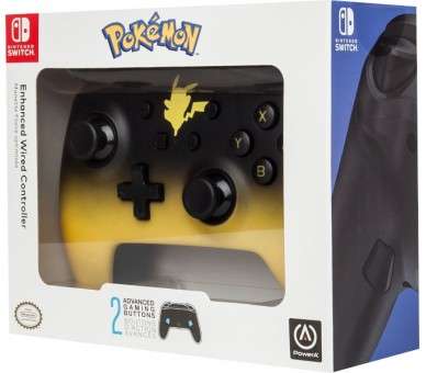 POWER A ENHANCED WIRED CONTROLLER NEGRO/ AMARILLO POKEMON PIKACHU