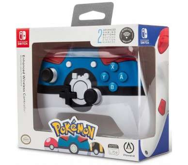 POWER A ENHANCED WIRELESS CONTROLLER POKEMON GREAT BALL BLUE (AZUL)