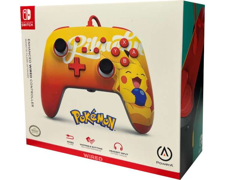 POWER A ENHANCED WIRED CONTROLLER POKEMON  ORAN BERRY PIKACHU