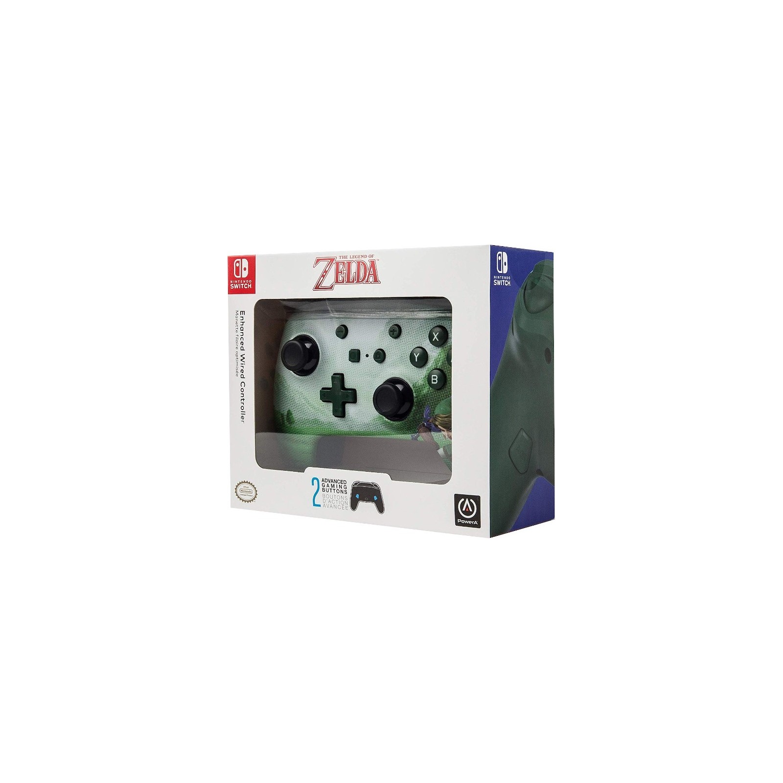 POWER A ENHANCED WIRED CONTROLLER ZELDA HYRULE (VERDE)