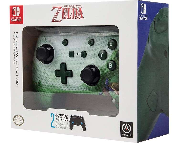 POWER A ENHANCED WIRED CONTROLLER ZELDA HYRULE (VERDE)