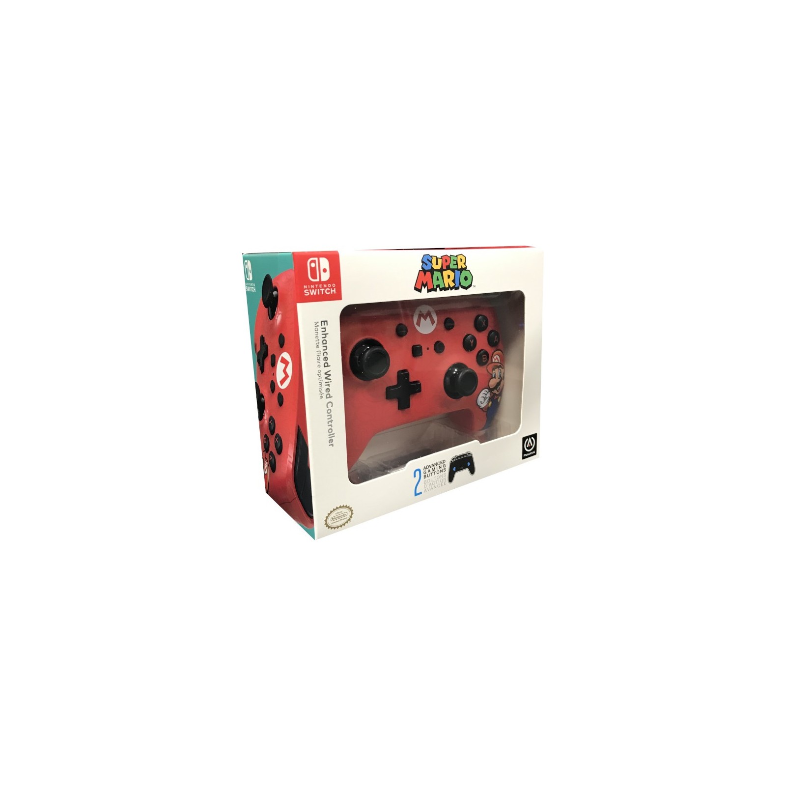 POWER A ENHANCED WIRED CONTROLLER MARIO (ROJO)