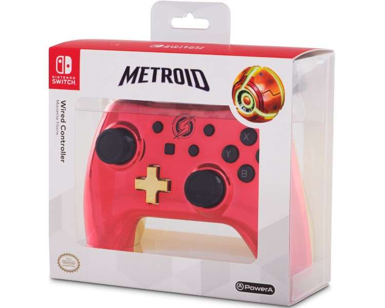 POWER A WIRED CONTROLLER CHROME METROID EDITION