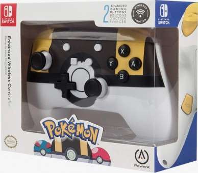 POWER A ENHANCED WIRELESS CONTROLLER  POKEMON ULTRA BALL YELLOW (AMARILLO)