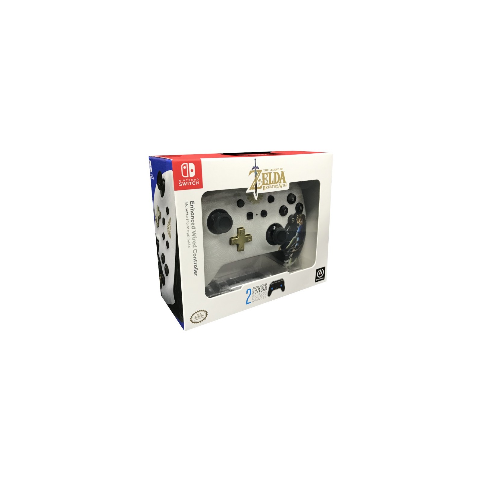 POWER A ENHANCED WIRED CONTROLLER ZELDA LINK (BLANCO)