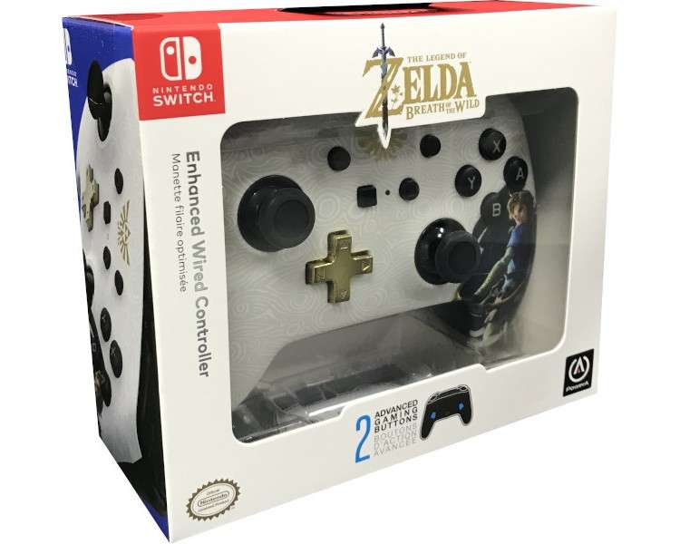 POWER A ENHANCED WIRED CONTROLLER ZELDA LINK (BLANCO)