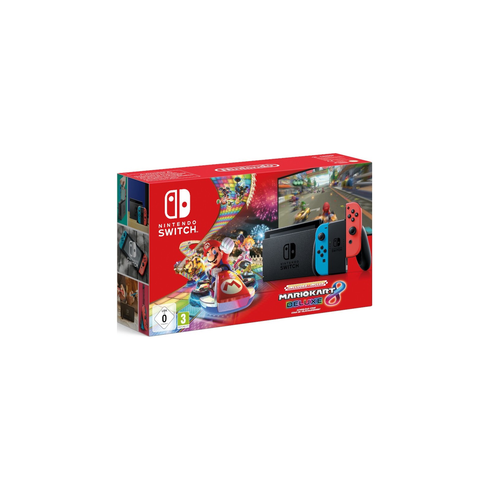 AZUL NEON/ROJO NEON (BLUE/RED) INSIGNIA + MARIO KART 8 DELUXE (CIAB) +3 MESES NINTENDO SHOP (IMP)