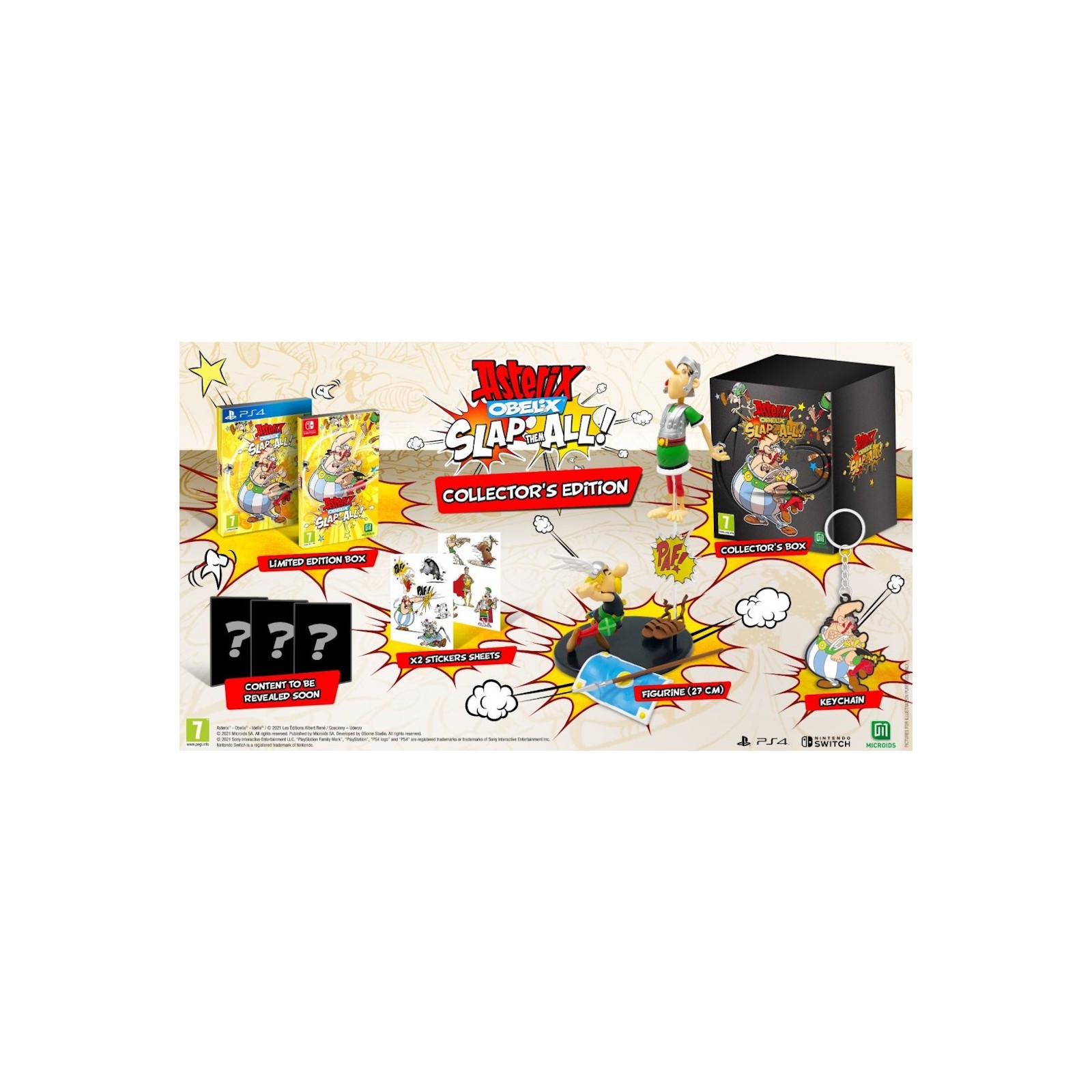 ASTERIX & OBELIX SLAP THEM ALL COLLECTOR EDITION (1 FIGURA/1 LLAVERO/3 LITOGRAFIAS/2 PEGATINAS)