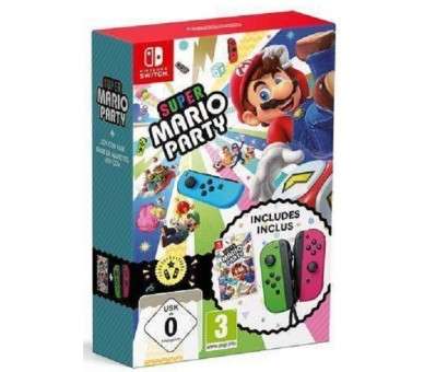 SUPER MARIO PARTY + JOYCON VERDE/ROSA (IMP)