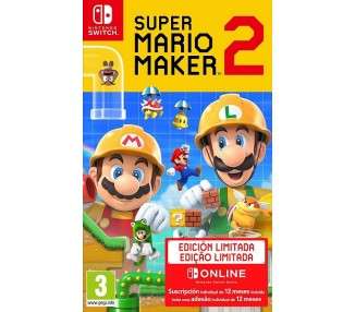 SUPER MARIO MAKER 2 + 12 MESES NSO (NINTENDO SWITCH ONLINE)