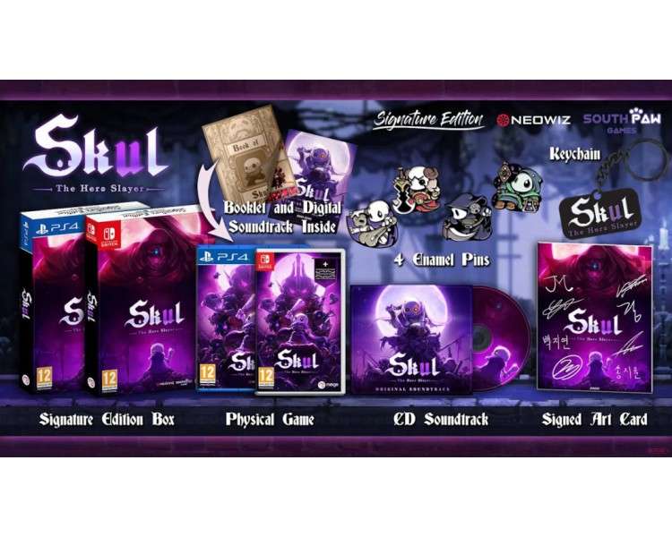 SKUL: THE HERO SLAYER SIGNATURE EDITION (LLAVERO+PINS+CONTENIDO DIGITAL + TARJETA+ BANDA SONORA)